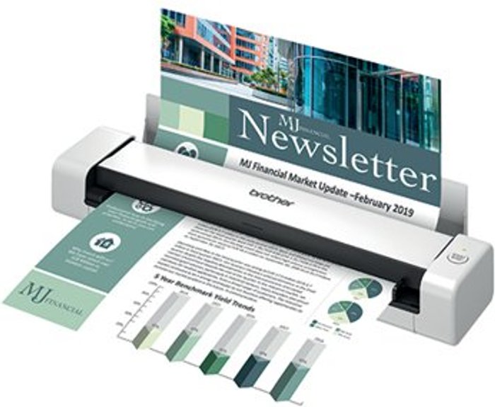 Office Monster | Brother BROTHER DS740D Document Scanner, White Brother BROTHER DS740D Document Scanner, White