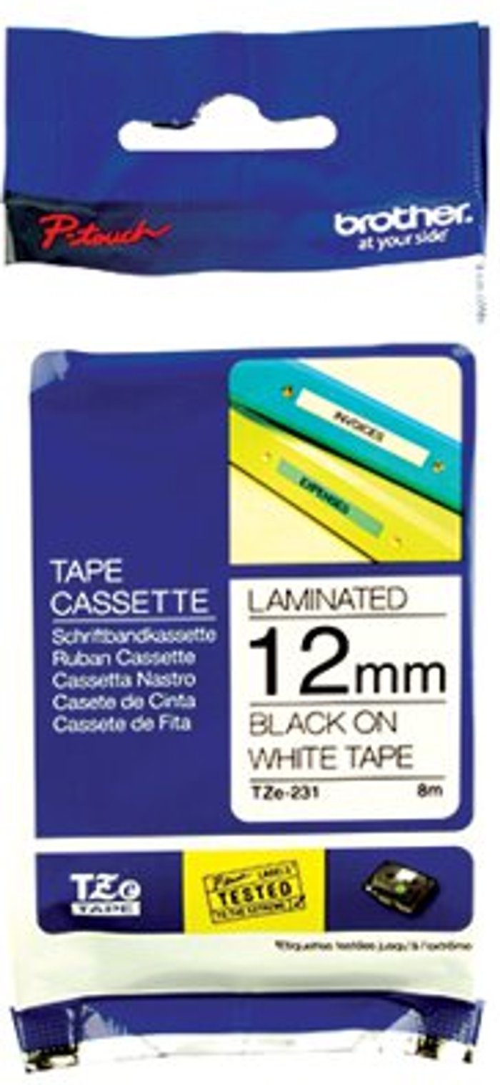 Office Monster | Brother BROTHER TZe-231 Label Cassette Tape Brother BROTHER TZe-231 Label Cassette Tape