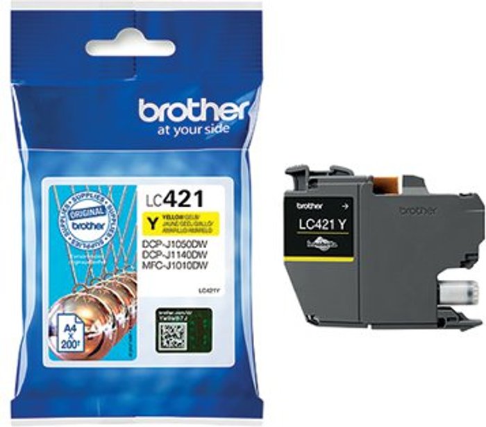 Office Monster | Brother Brother LC421Y Inkjet Cartridge Yellow LC421Y Brother Brother LC421Y Inkjet Cartridge Yellow LC421Y