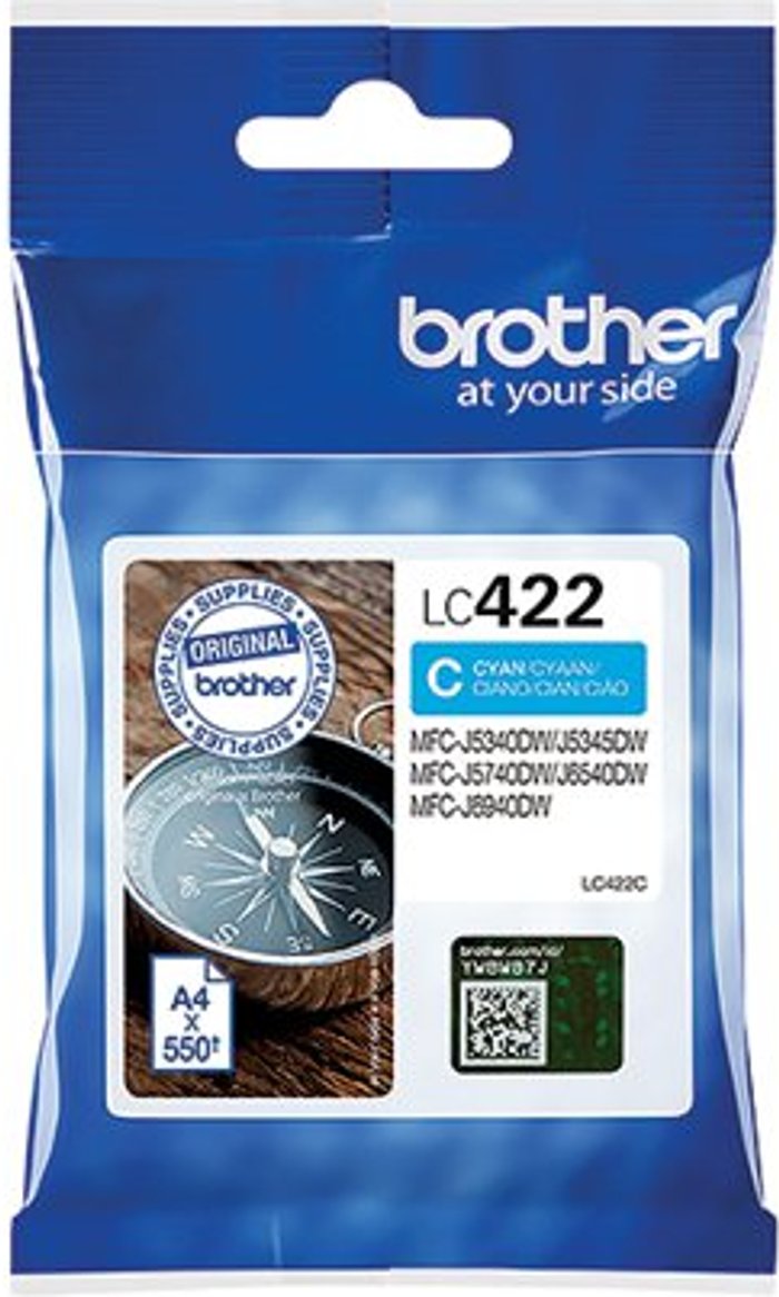 Office Monster | Brother Brother Ink Cartridge Cyan LC422C Brother Brother Ink Cartridge Cyan LC422C