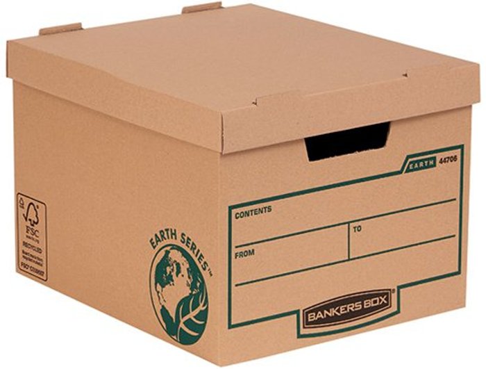 Office Monster | Bankers Box Bankers Box R-Kive Earth Storage Box Brown (Pack of 10) 4470601 Bankers Box Bankers Box R-Kive Earth Storage Box Brown (Pack of 10) 4470601