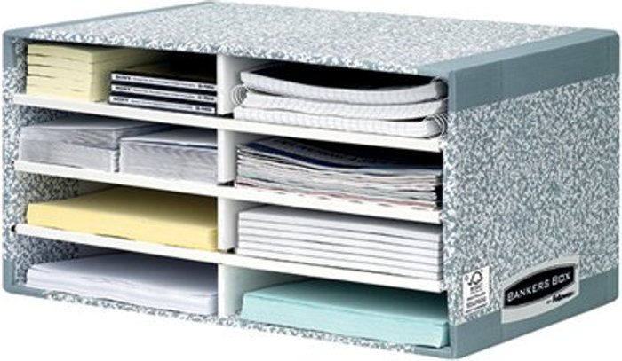 Office Monster | Bankers Box Bankers Box System Desktop Sorter Grey (Pack of 5) 08750 Bankers Box Bankers Box System Desktop Sorter Grey (Pack of 5) 08750