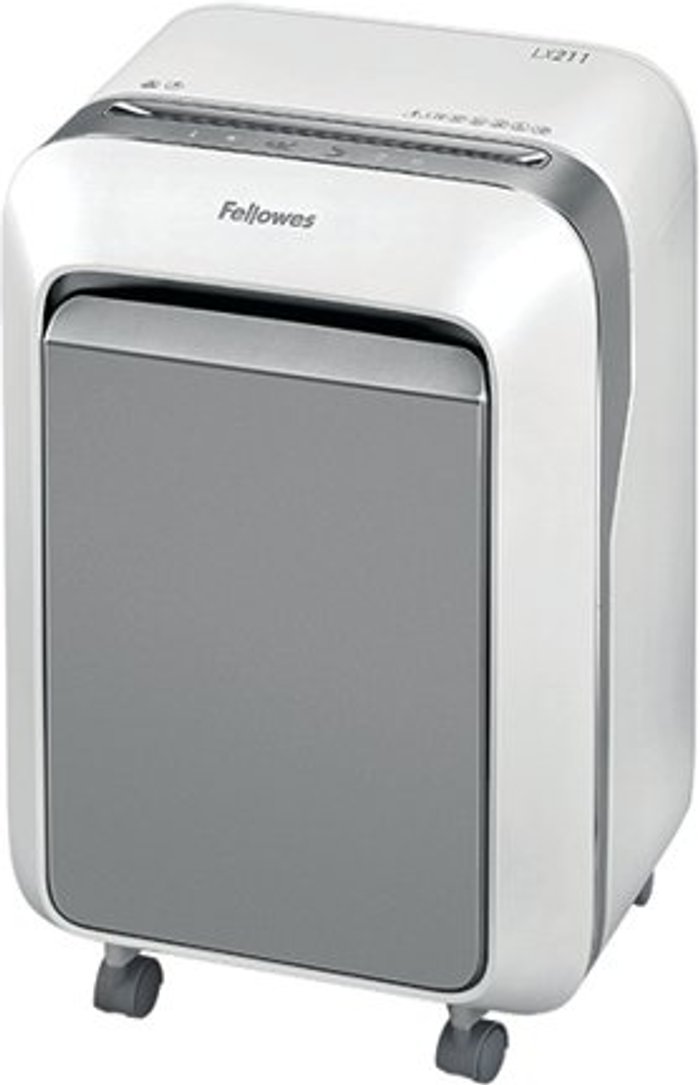 Office Monster | Fellowes Fellowes Powershred LX211 Micro-Cut Shredder White 5050301 Fellowes Fellowes Powershred LX211 Micro-Cut Shredder White 5050301