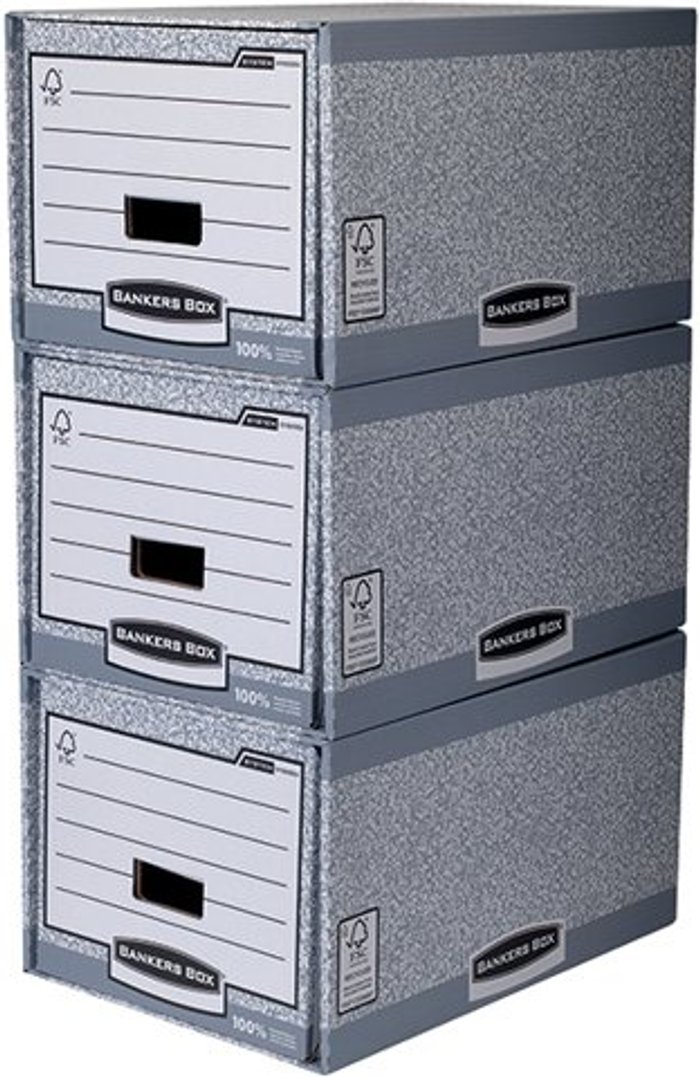 Office Monster | Bankers Box Fellowes Bankers Box System Storage Drawer Gry/White (Pack of 5) 01820 Bankers Box Fellowes Bankers Box System Storage Drawer Gry/White (Pack of 5) 01820