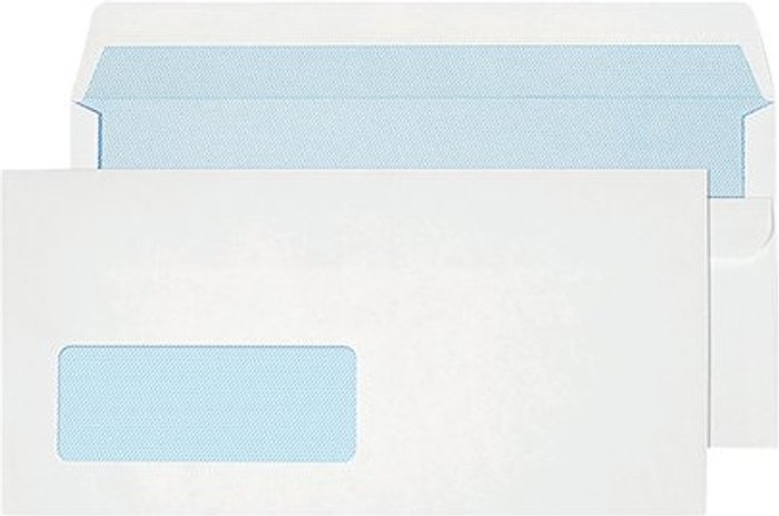 Office Monster | Purely Everyday Blake PurelyEveryday Dl 90gsm Self Seal White Window Envelopes (Pack of 50) 13884/50PR Purely Everyday Blake PurelyEveryday Dl 90gsm Self Seal White Window Envelopes (Pack of 50) 13884/50PR