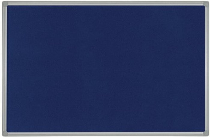 Office Monster | Bi-Office Bi-Office Aluminium Trim Felt Notice Board 900x600mm Blue FB0743186 Bi-Office Bi-Office Aluminium Trim Felt Notice Board 900x600mm Blue FB0743186