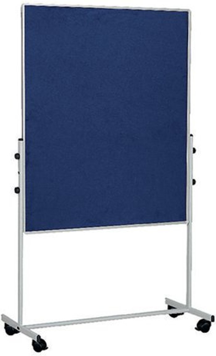 Office Monster | Bi-Office Bi-Office Mobile Felt Board 1500x1200mm Blue EA8327075 Bi-Office Bi-Office Mobile Felt Board 1500x1200mm Blue EA8327075