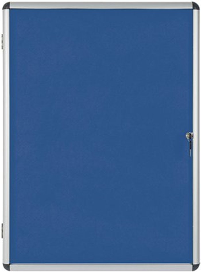 Office Monster | Bi-Office Bi-Office Lockable Internal Display Case 1110x930mm Blue VT640107150 Bi-Office Bi-Office Lockable Internal Display Case 1110x930mm Blue VT640107150