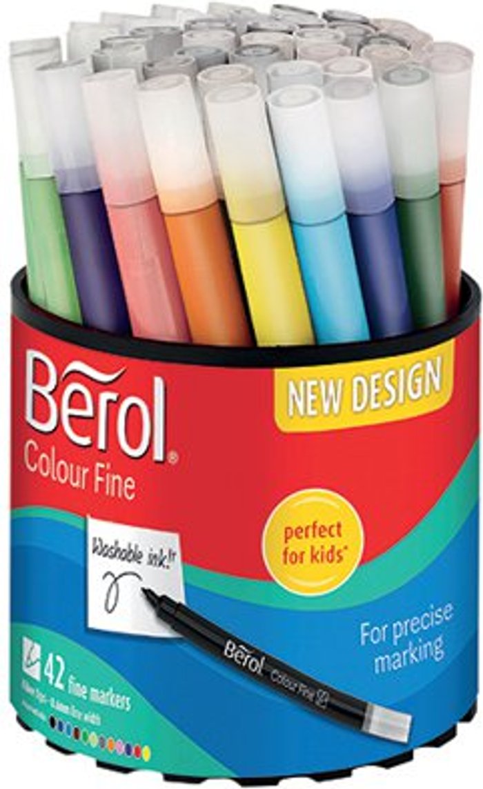 Office Monster | Berol Berol Colourfine Pens Assorted (Pack of 42) CFT S0376490 Berol Berol Colourfine Pens Assorted (Pack of 42) CFT S0376490