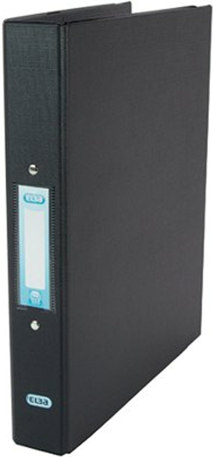 Office Monster | Elba Elba 25mm 2 O-Ring Binder A4 Black (Pack of 10) 400001512 Elba Elba 25mm 2 O-Ring Binder A4 Black (Pack of 10) 400001512