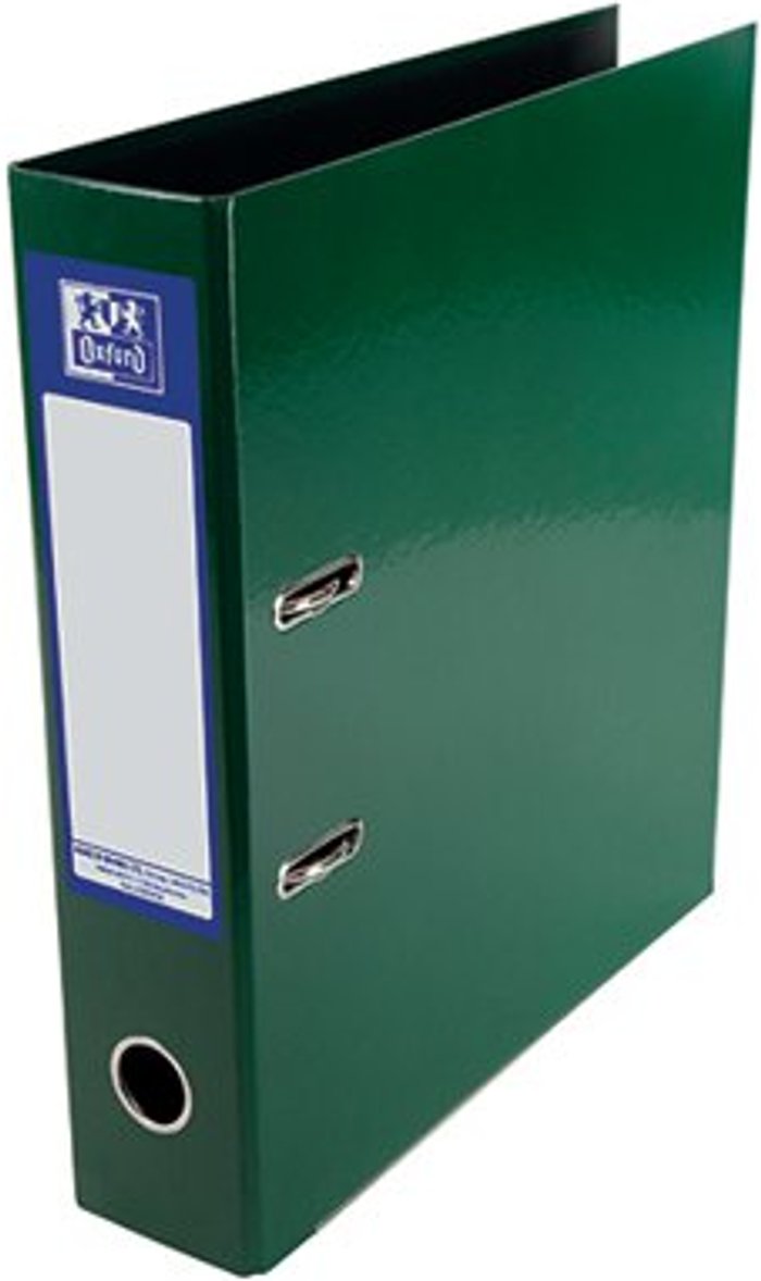 Office Monster | Oxford Oxford 70mm Lever Arch File Laminated A4+ Green 400107388 Oxford Oxford 70mm Lever Arch File Laminated A4+ Green 400107388
