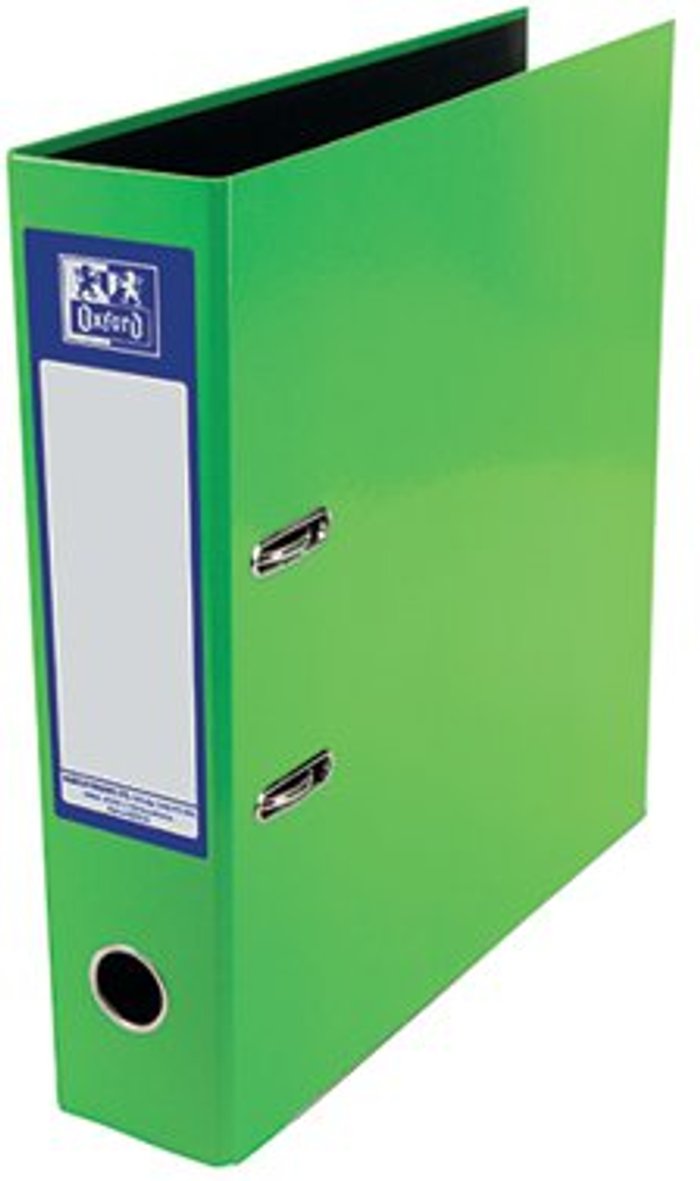 Office Monster | Oxford Oxford 70mm Lever Arch File Laminated A4 Green 400107389 Oxford Oxford 70mm Lever Arch File Laminated A4 Green 400107389