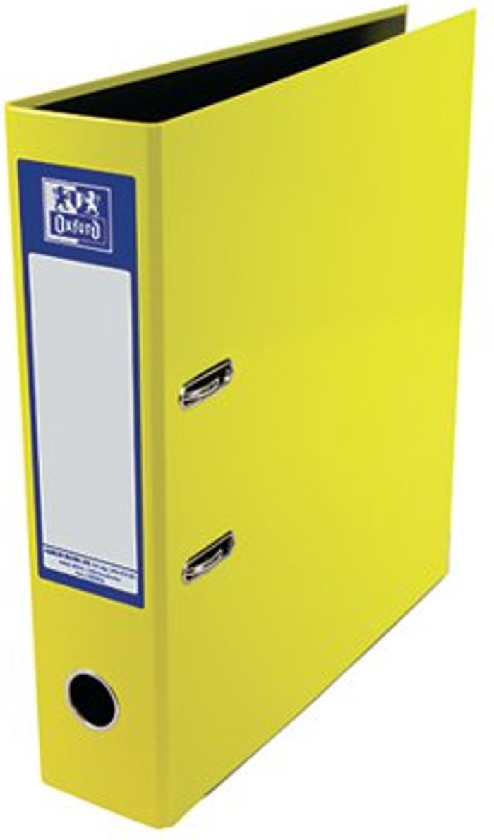 Office Monster | Oxford Oxford 70mm Lever Arch File Laminated A4 Yellow 400107432 Oxford Oxford 70mm Lever Arch File Laminated A4 Yellow 400107432