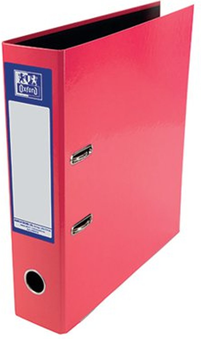 Office Monster | Oxford Oxford 70mm Lever Arch File Laminated A4 Pink 400107436 Oxford Oxford 70mm Lever Arch File Laminated A4 Pink 400107436