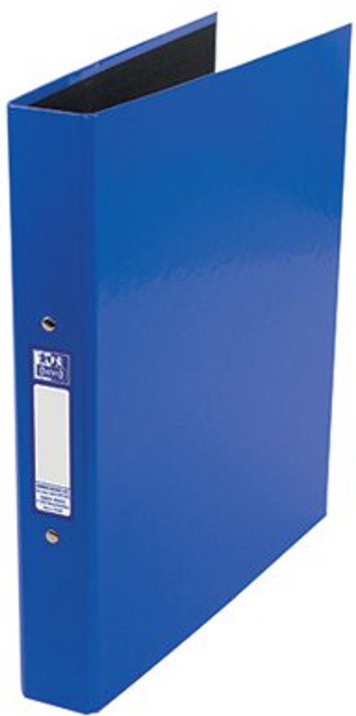 Office Monster | Oxford Oxford 25mm 2 O-Ring Binder Laminated A4 Plus Blue 400017754 Oxford Oxford 25mm 2 O-Ring Binder Laminated A4 Plus Blue 400017754