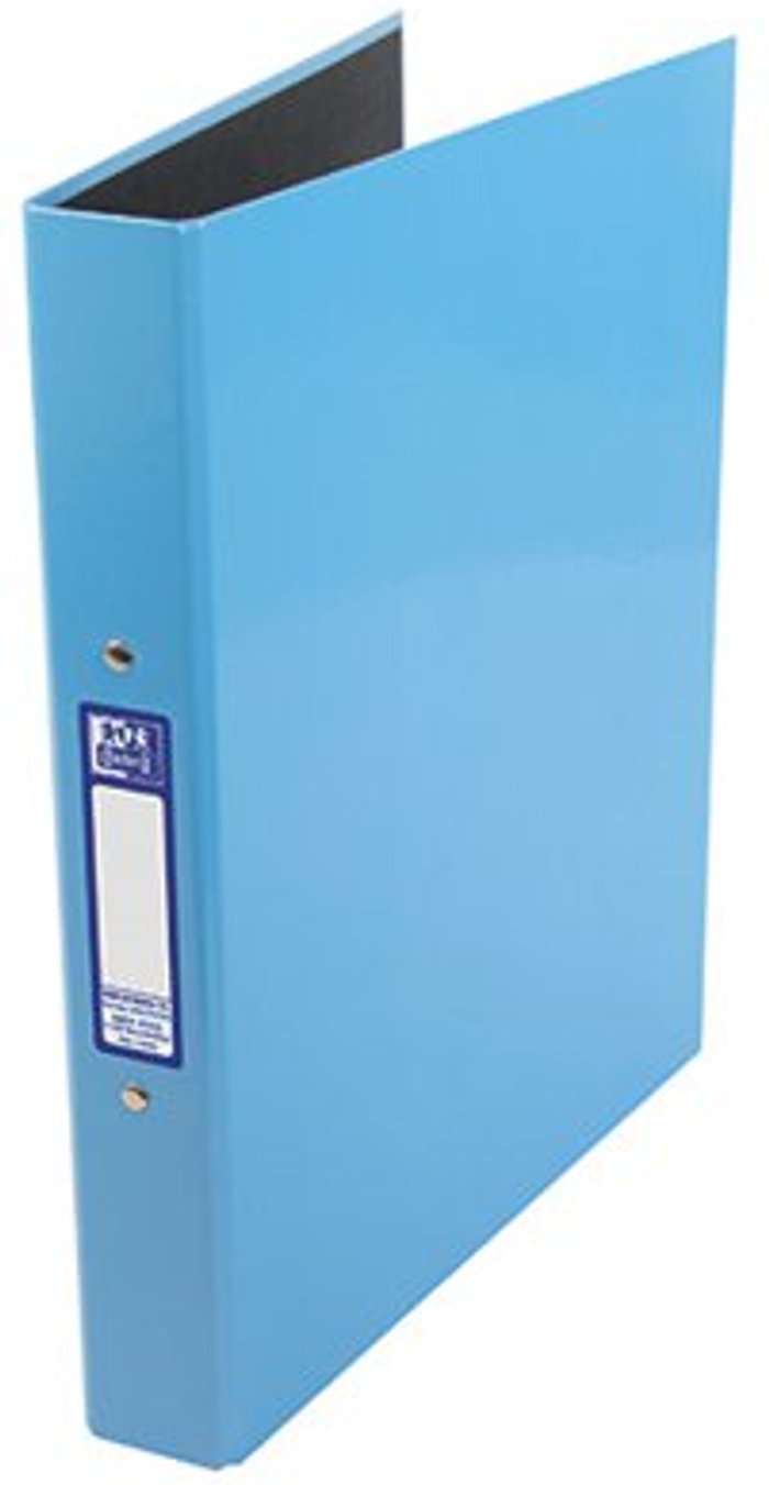 Office Monster | Oxford Oxford 25mm 2 O-Ring Binder Laminated A4 Plus Light Blue 400132436 Oxford Oxford 25mm 2 O-Ring Binder Laminated A4 Plus Light Blue 400132436