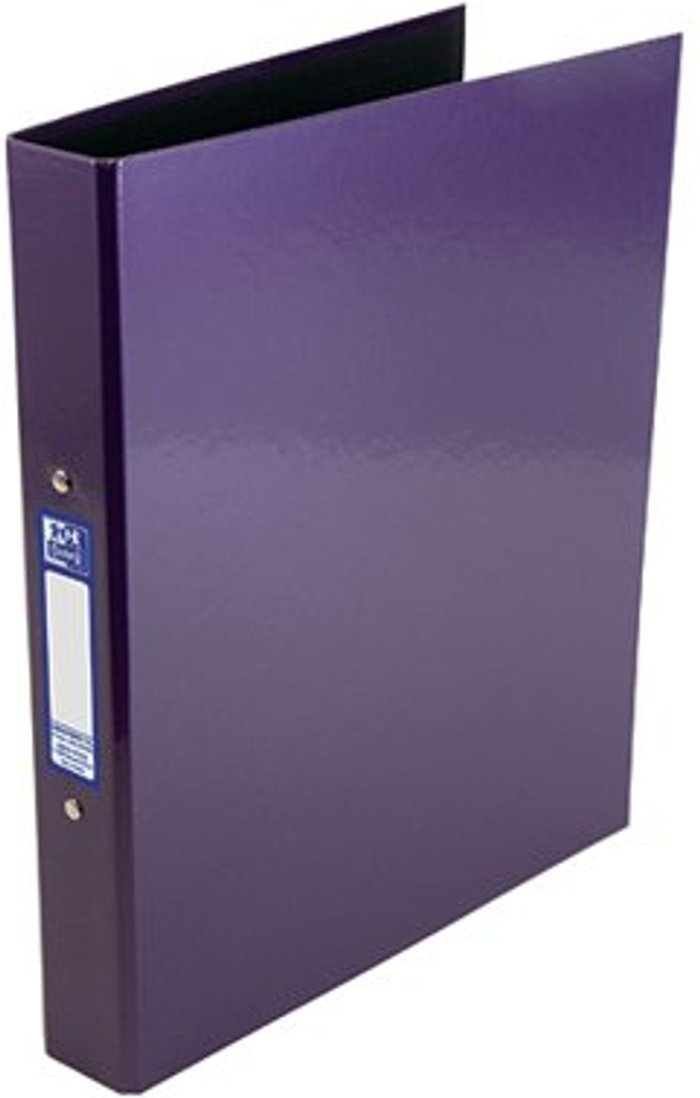 Office Monster | Oxford Oxford 25mm 2 O-Ring Binder Laminated A4 Plus Purple 400017758 Oxford Oxford 25mm 2 O-Ring Binder Laminated A4 Plus Purple 400017758
