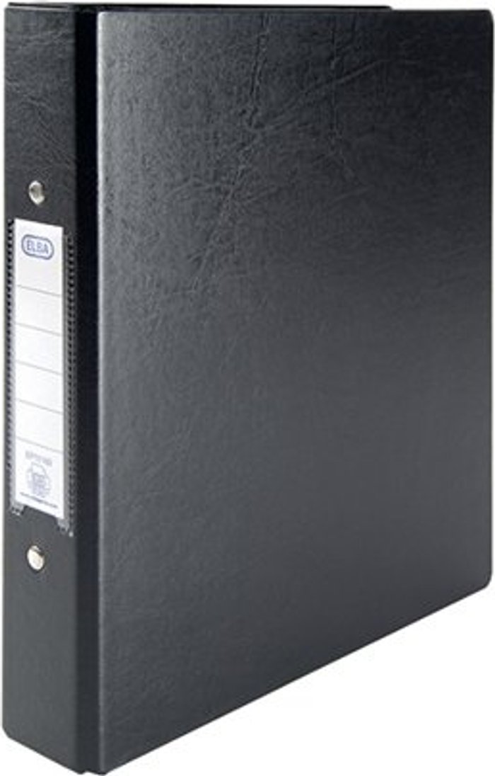 Office Monster | Elba Elba 25mm 2 O-Ring Binder A5 Black (Pack of 10) 100082442 Elba Elba 25mm 2 O-Ring Binder A5 Black (Pack of 10) 100082442