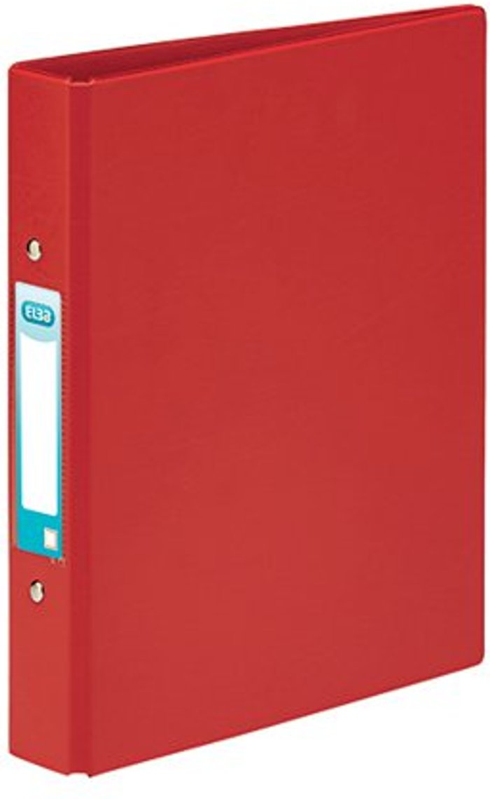 Office Monster | Elba Elba 25mm 2 O-Ring Binder A5 Red (Pack of 10) 100082444 Elba Elba 25mm 2 O-Ring Binder A5 Red (Pack of 10) 100082444