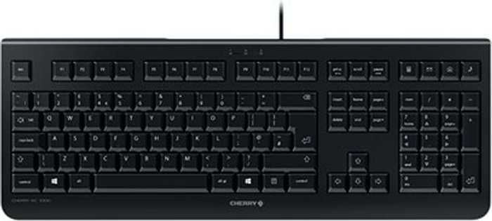 Office Monster | Cherry Cherry KC 1000 Corded Keyboard Black JK-0800GB-2 Cherry Cherry KC 1000 Corded Keyboard Black JK-0800GB-2