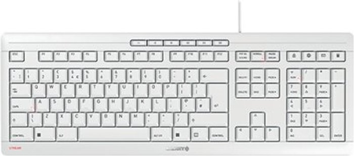 Office Monster | Cherry Cherry Stream USB Wired Keyboard UK Light Grey JK-8500GB-0 Cherry Cherry Stream USB Wired Keyboard UK Light Grey JK-8500GB-0