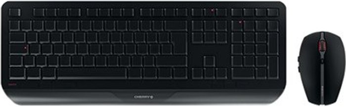 Office Monster | Cherry Cherry Gentix Desktop Wireless Keyboard & Mouse Set Black JD-7000GB-2 Cherry Cherry Gentix Desktop Wireless Keyboard & Mouse Set Black JD-7000GB-2