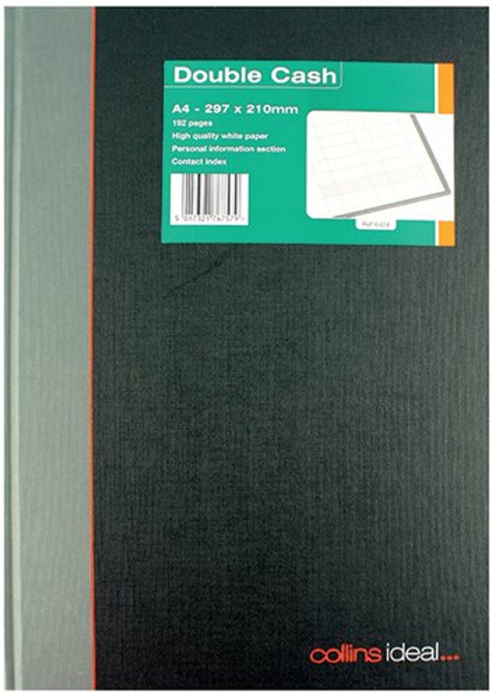 Office Monster | Collins Ideal Collins Ideal A4 Book Double Cash 192 Pages (Double cashed ruling, fully case bound) 6424 Collins Ideal Collins Ideal A4 Book Double Cash 192 Pages (Double cashed ruling, fully case bound) 6424
