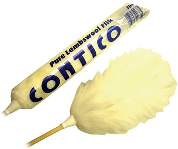 Office Monster | Contico White 48 Inch Flick Duster (Traditional lambswool construction) 101009 Contico White 48 Inch Flick Duster (Traditional lambswool construction) 101009