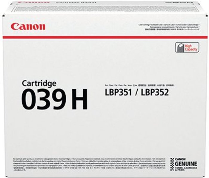 Office Monster | Canon Canon 039H Black Toner Cartridge High Capacity 0288C001 Canon Canon 039H Black Toner Cartridge High Capacity 0288C001