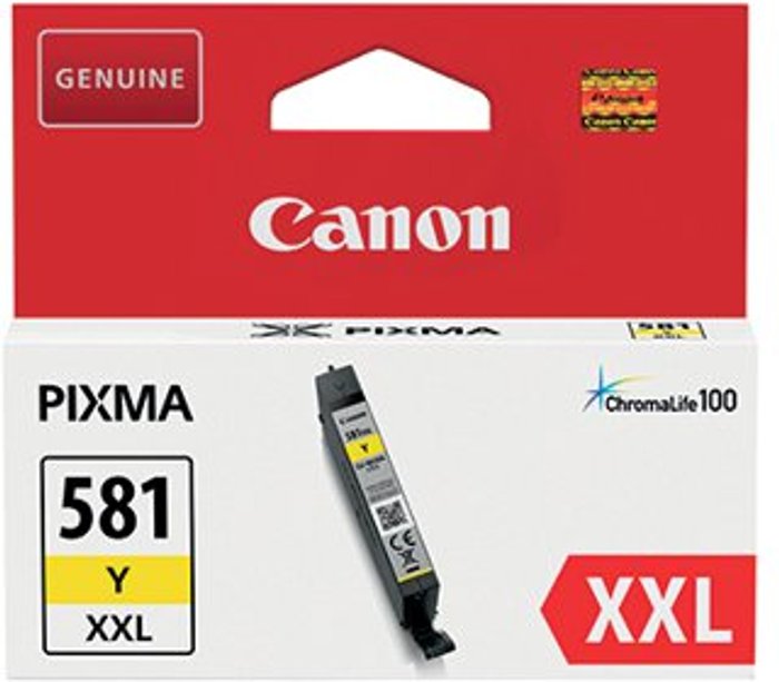 Office Monster | Canon Canon CLI-581XXL Y Inkjet Cartridge Extra High Yield Yellow 1997C001 Canon Canon CLI-581XXL Y Inkjet Cartridge Extra High Yield Yellow 1997C001
