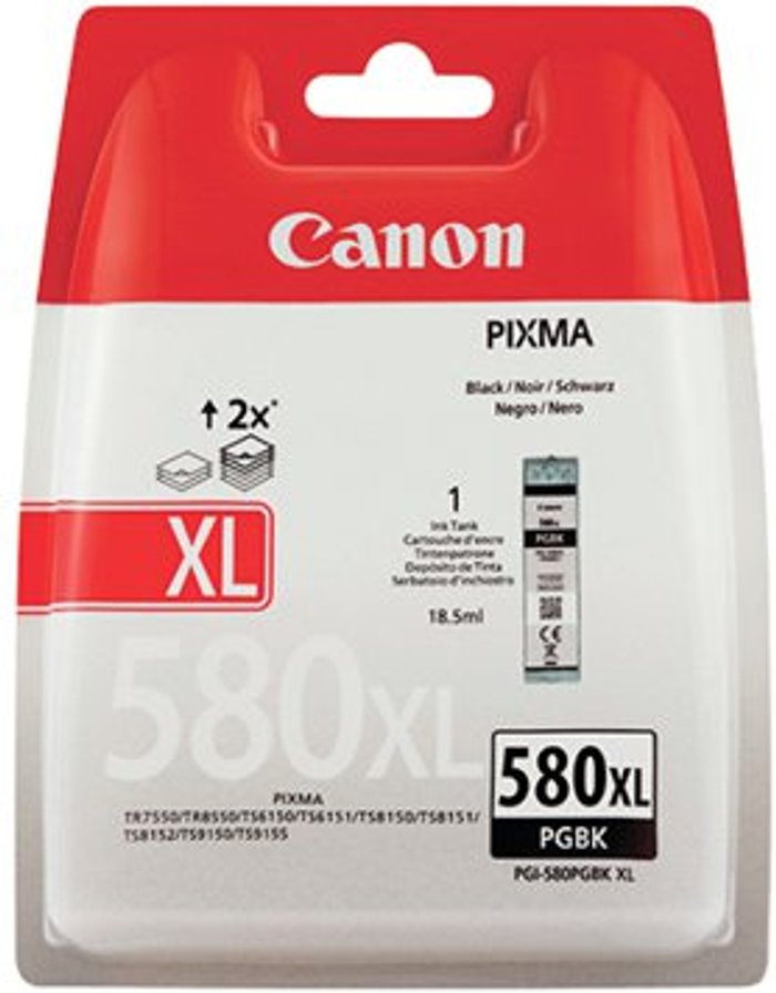 Office Monster | Canon Canon PGI-580XL Pigment Black Ink Cartridge 2024C001 Canon Canon PGI-580XL Pigment Black Ink Cartridge 2024C001