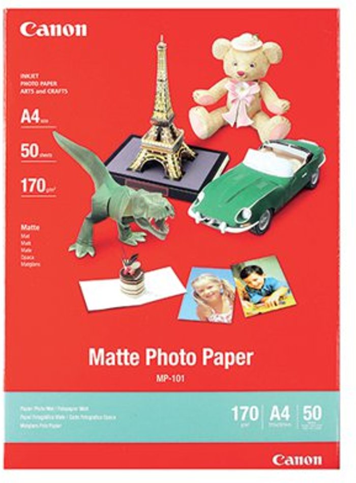 Office Monster | Canon Canon A4 Photo Paper 170gsm Matte (Pack of 50) MP-101 A4 Canon Canon A4 Photo Paper 170gsm Matte (Pack of 50) MP-101 A4