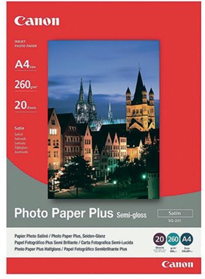 Office Monster | Canon Canon A4 Semi-Gloss Photo Paper Plus - 20 Sheets Canon Canon A4 Semi-Gloss Photo Paper Plus - 20 Sheets