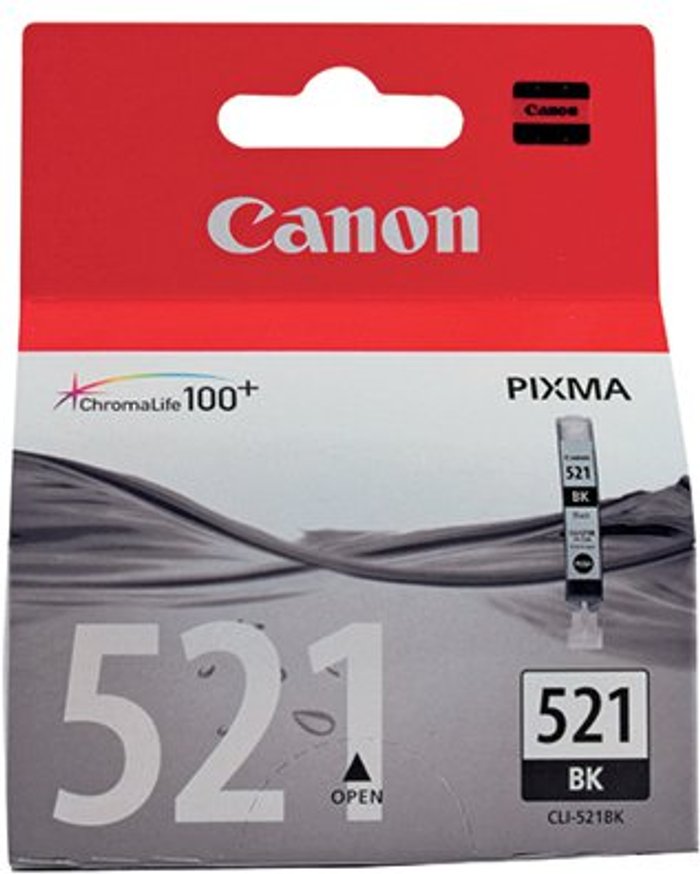 Office Monster | Canon Canon CLI-521BK Photo Black Ink Cartridge 2933B001 Canon Canon CLI-521BK Photo Black Ink Cartridge 2933B001