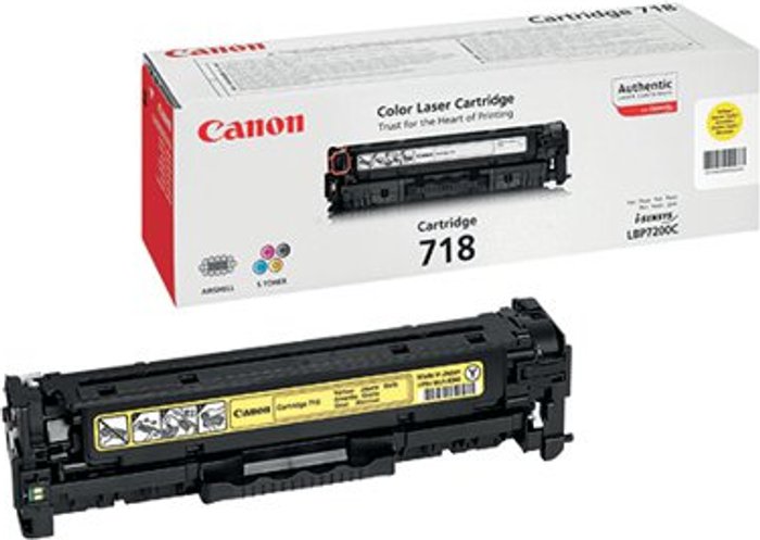 Office Monster | Canon Canon 718Y Toner Cartridge Yellow 2659B002 Canon Canon 718Y Toner Cartridge Yellow 2659B002