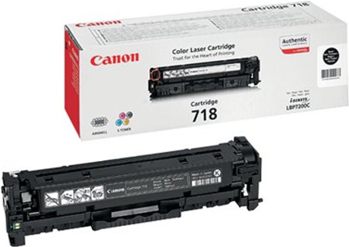 Office Monster | Canon Canon 718BK Toner Cartridge Black 2662B002 Canon Canon 718BK Toner Cartridge Black 2662B002
