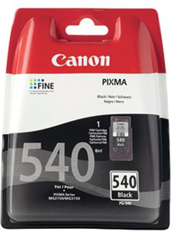 Office Monster | Canon Canon PG-540 EUR Black Ink Cartridge 5225B001 Canon Canon PG-540 EUR Black Ink Cartridge 5225B001