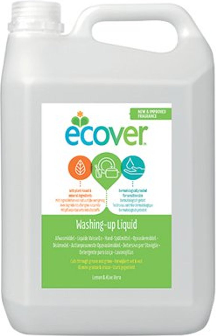 Office Monster | Ecover Ecover Washing Up Liquid 5L Refill - Lemon and Aloe Ecover Ecover Washing Up Liquid 5L Refill - Lemon and Aloe