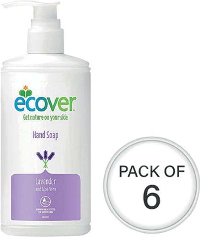 Office Monster | Ecover Ecover Hand Soap Pump Dispenser 250ml (Pack Of 6) 0604052 Ecover Ecover Hand Soap Pump Dispenser 250ml (Pack Of 6) 0604052