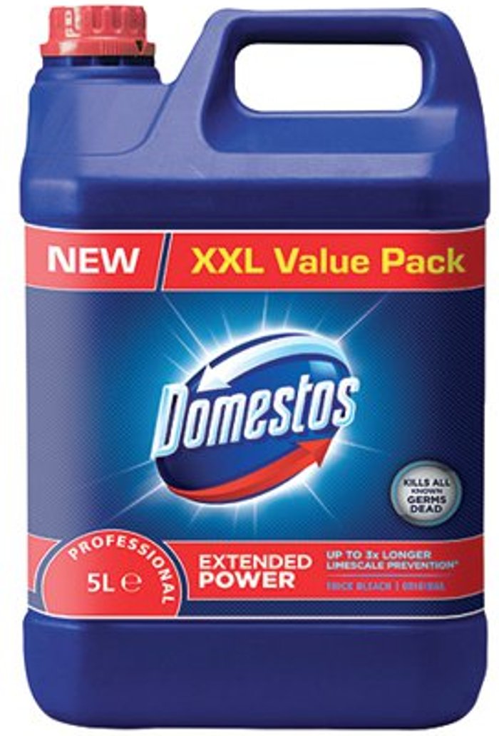 Office Monster | Domestos Domestos Professional Bleach 5 Litre VDLDO5 Domestos Domestos Professional Bleach 5 Litre VDLDO5