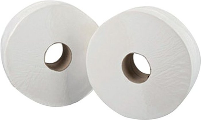 Office Monster | Maxima Green Maxima Mini Jumbo Toilet Roll 200 Metre White (Pack of 12) 1102045 Maxima Green Maxima Mini Jumbo Toilet Roll 200 Metre White (Pack of 12) 1102045