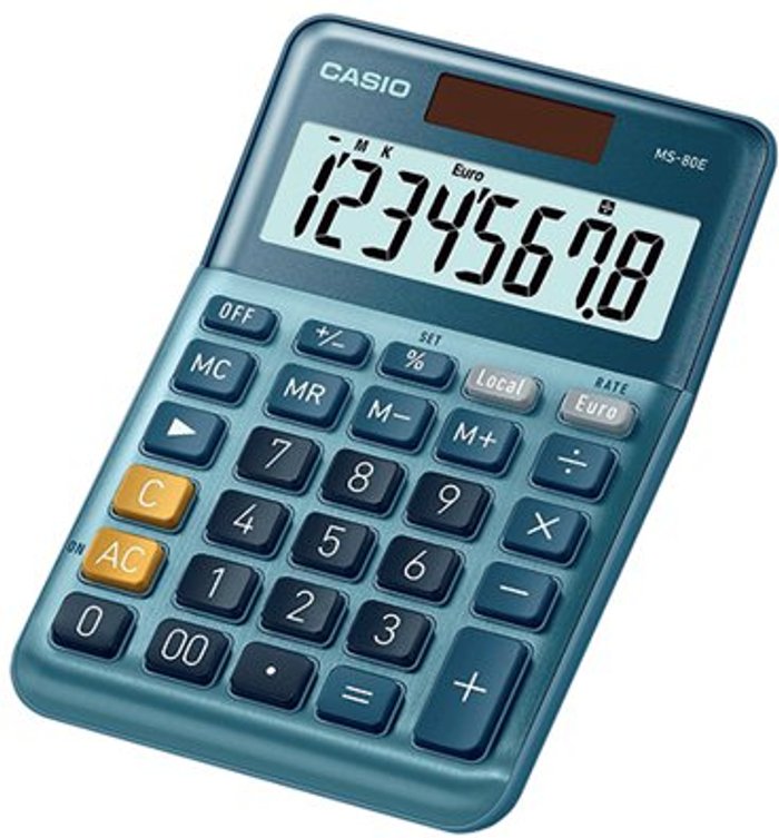 Office Monster | Casio Casio MS-80E 8 Digit Desktop Calculator MS-80E-WK-UP Casio Casio MS-80E 8 Digit Desktop Calculator MS-80E-WK-UP