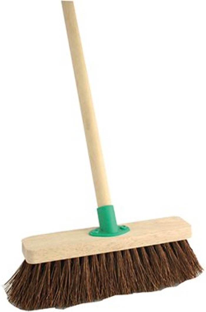 Office Monster | Bentley Stiff Bassine Broom with Handle 12 Inch VOW/F.10/BKT/C4 Bentley Stiff Bassine Broom with Handle 12 Inch VOW/F.10/BKT/C4