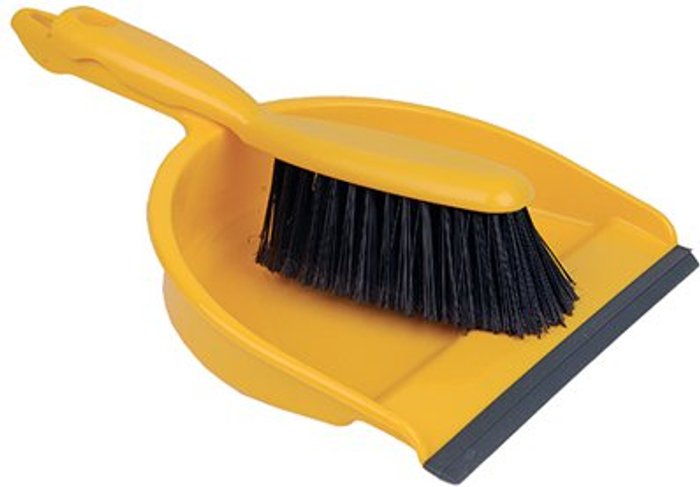 Office Monster | Bentley Dustpan and Brush Set Yellow 102940YL Bentley Dustpan and Brush Set Yellow 102940YL
