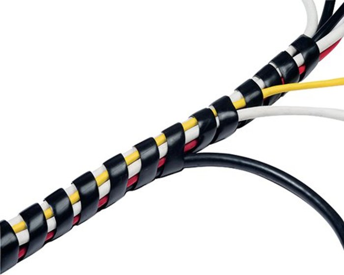 Office Monster | ZORO SELECT Cable Tidy Wrap Black 2.5 M - Black ZORO SELECT Cable Tidy Wrap Black 2.5 M - Black