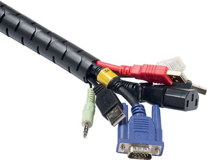 Office Monster | D-Line D-Line Cable Tidy Zipper 2.5m Length 25mm Black CZ252.5B D-Line D-Line Cable Tidy Zipper 2.5m Length 25mm Black CZ252.5B