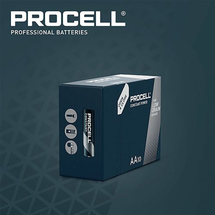 Office Monster | Duracell Procell Constant Duracell Procell Constant AA Battery (Pack of 10) 5000394149151 Duracell Procell Constant Duracell Procell Constant AA Battery (Pack of 10) 5000394149151