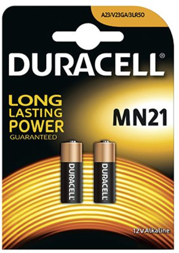 Office Monster | Duracell DURACELL A23/K23/LRV08 MN21 Batteries - Pack of 2 Duracell DURACELL A23/K23/LRV08 MN21 Batteries - Pack of 2