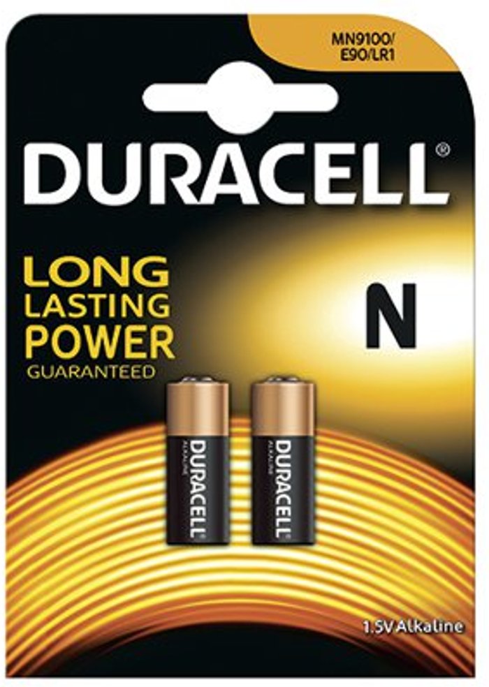 Office Monster | Duracell DURACELL MN9100/LR1/KN N Alkaline Batteries - Pack of 2 Duracell DURACELL MN9100/LR1/KN N Alkaline Batteries - Pack of 2
