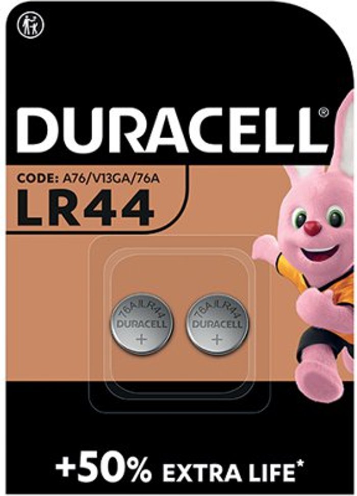 Office Monster | Duracell Alkaline Duracell LR44 Alkaline Button Batteries (Pack of 2) A76/2 Duracell Alkaline Duracell LR44 Alkaline Button Batteries (Pack of 2) A76/2